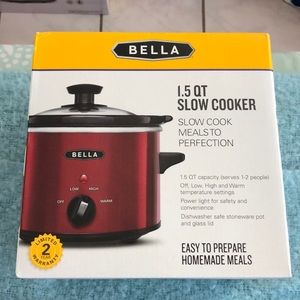 Bella 1.5Qt slow cooker slow cook meals to perfect